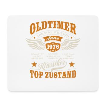 Oldtimer Juni 1976 | Geburtstag Geschenk - Mousepad (Querformat) - Weiß - Vorne