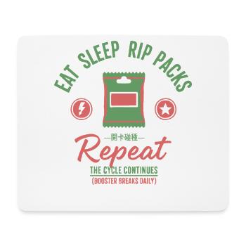 Eat Sleep Rip Packs Repeat trading card - Mouse Pad (horizontal) - white - Front