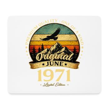 Cadeau du 55e anniversaire Millésime juin 1971 - Tapis de souris (format paysage) - blanc - Devant