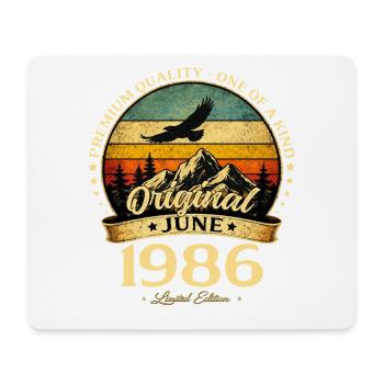 Cadeau du 40e anniversaire Millésime de juin 1986 - Tapis de souris (format paysage) - blanc - Devant