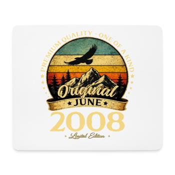 18th Birthday Gift Vintage June Vintage 2008 - Mouse Pad (horizontal) - white - Front