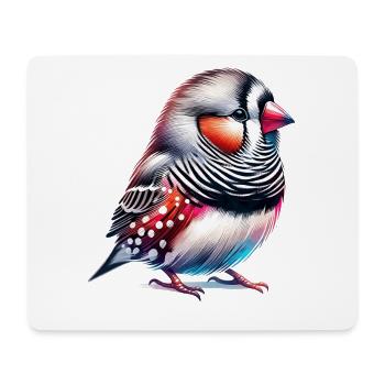 Zebrafink Motiv - Mousepad (Querformat) - Weiß - Vorne