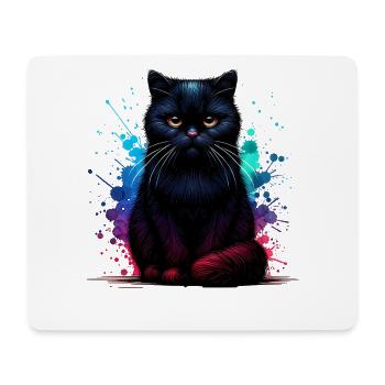 Cadeau du Chat Noir - Tapis de souris (format paysage) - blanc - Devant