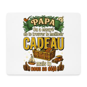 Meilleur Cadeau Papa Humour Vintage - Tapis de souris (format paysage) - blanc - Devant