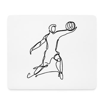 Joueurs de volley-ball - Tapis de souris (format paysage) - blanc - Devant