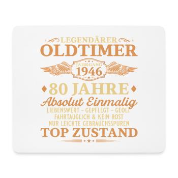 Legendärer Oldtimer 1946 – 80. Geburtstag - Mousepad (Querformat) - Weiß - Vorne