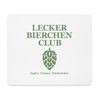 Lecker Bierchen Club - Lecker Bier - Lustig Party - Mousepad (Querformat) - Weiß - Vorne