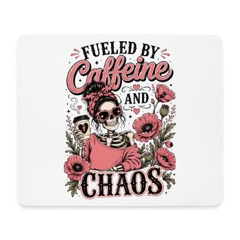 Fueled by Caffeine and Chaos Mom Floral - Mouse Pad (horizontal) - white - Front