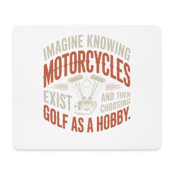 Motorcycles Exist Chopper Motorcycle Rider Biker - Mouse Pad (horizontal) - white - Front