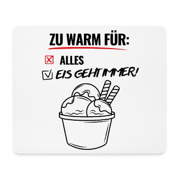 Zu Warm Für Alles -Hitzewelle -Sommer - Mousepad (Querformat) - Weiß - Vorne