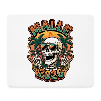 Malle 2026 Totenkopf - Mousepad (Querformat) - Weiß - Vorne