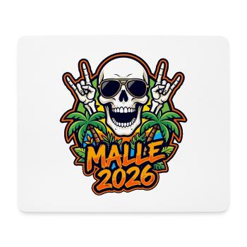 Malle 2026 Totenkopf - Mousepad (Querformat) - Weiß - Vorne