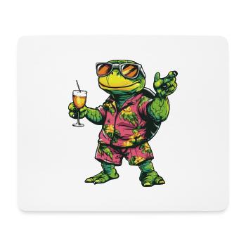 Été de la bande dessinée Turtle - Tapis de souris (format paysage) - blanc - Devant