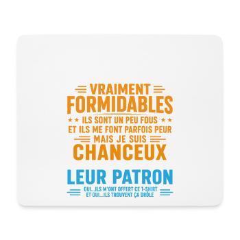 Patron Cadeau humour personnalisé - Tapis de souris (format paysage) - blanc - Devant