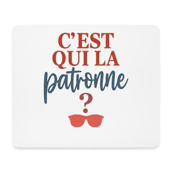 Patronne Cadeau humour personnalisé - Tapis de souris (format paysage) - blanc - Devant