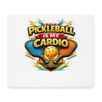 Pickleball Is My Cardio | Humor Sports Racket - Mouse Pad (horizontal) - white - Front