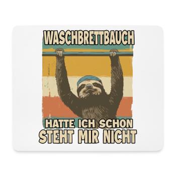 Faultier Fitness Schulsport Sportlehrer Fitness - Mousepad (Querformat) - Weiß - Vorne