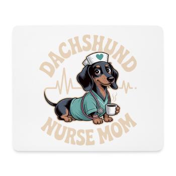 Dachshund Nurse Mom - Mouse Pad (horizontal) - white - Front