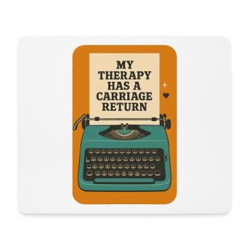 Therapy with carriage return | Writing - Mouse Pad (horizontal) - white - Front