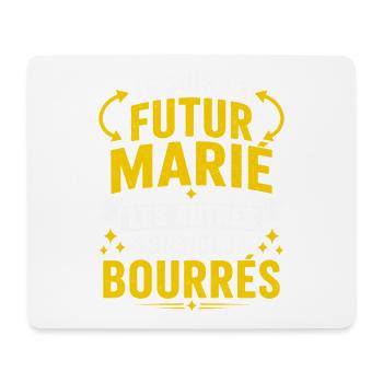 Futur Marié Cadeau humour EVG personnalisé - Tapis de souris (format paysage) - blanc - Devant