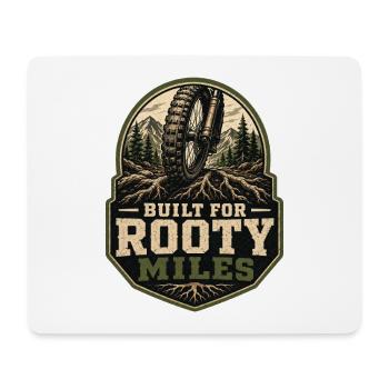 MTB Mountainbike Enduro Built For Rooty Miles Bike - Mouse Pad (horizontal) - white - Front