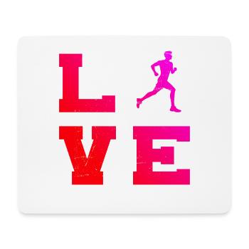 Geschenkidee für einen Running mit Running - Mousepad (Querformat) - Weiß - Vorne
