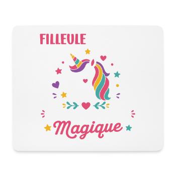 Filleule Licorne Magique Arcenciel - Tapis de souris (format paysage) - blanc - Devant