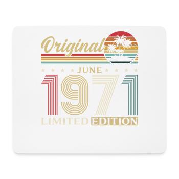 Cadeau du 55e anniversaire Millésime juin 1971 - Tapis de souris (format paysage) - blanc - Devant