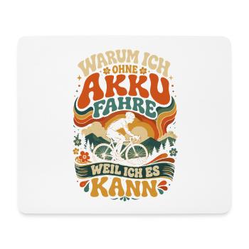Warum ich ARKU fahre – Retro Fahrradmotive - Mousepad (Querformat) - Weiß - Vorne