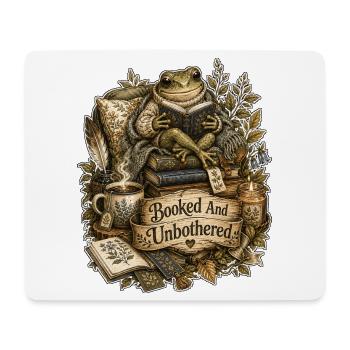 Booked And Unbothered Frog - Mouse Pad (horizontal) - white - Front