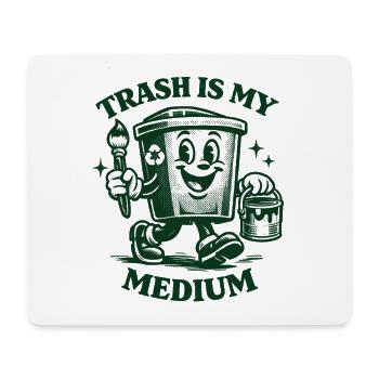 Müll ist mein Medium | Upcycling Kunst - Mousepad (Querformat) - Weiß - Vorne