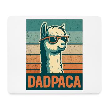 Retro Dadpaca Llama - Mousepad (Querformat) - Weiß - Vorne