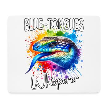 Chuchoteur de scinques à langue bleue - Tapis de souris (format paysage) - blanc - Devant