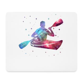 Kanu Paddelboot Weltraum Kinder Jungen Kajak - Mousepad (Querformat) - Weiß - Vorne