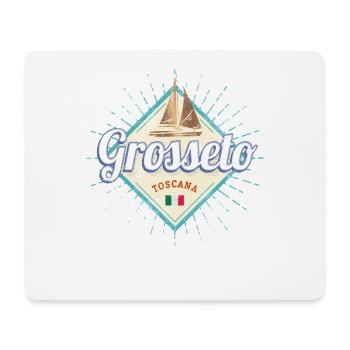 Grosseto Toskana in Italien mit Segelschiff Design - Mousepad (Querformat) - Weiß - Vorne