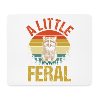 Trash Panda Raccoon A Little Feral - Mousepad (Querformat) - Weiß - Vorne