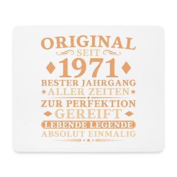 Bester Jahrgang 1971 – 55. Geburtstag Geschenk - Mousepad (Querformat) - Weiß - Vorne
