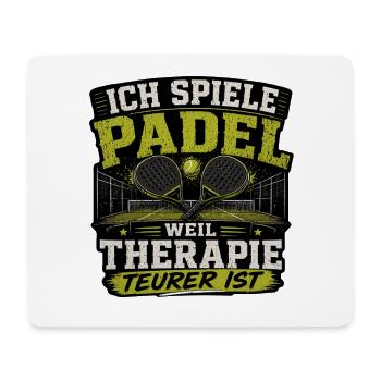 Padel Therapie Sport Humor Motiv - Mousepad (Querformat) - Weiß - Vorne
