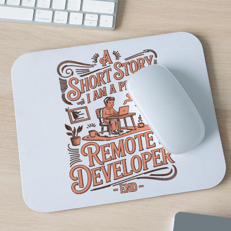 Remote Developer A Short Story I Am Web Programmer Mouse Pad (horizontal)