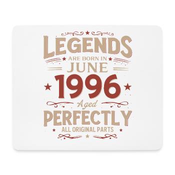 30th Birthday Gift Legend June Vintage 1996 - Mouse Pad (horizontal) - white - Front