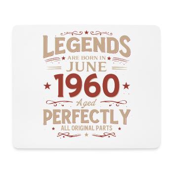 Légende du 66e anniversaire June Née en 1960 - Tapis de souris (format paysage) - blanc - Devant