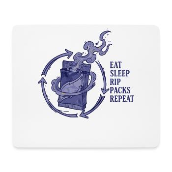 Eat Sleep Rip Packs Repeat Trading Card Booster - Mouse Pad (horizontal) - white - Front