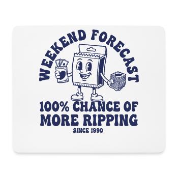 Wochenendprognose 100 Chancen: Mehr Rippen-Handel - Mousepad (Querformat) - Weiß - Vorne