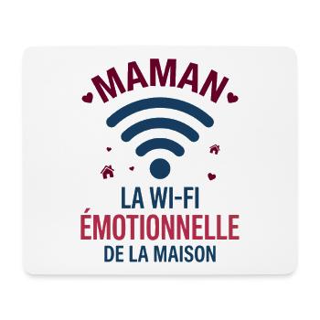 Maman La Wi-Fi Émotionnelle De La Maison - Tapis de souris (format paysage) - blanc - Devant