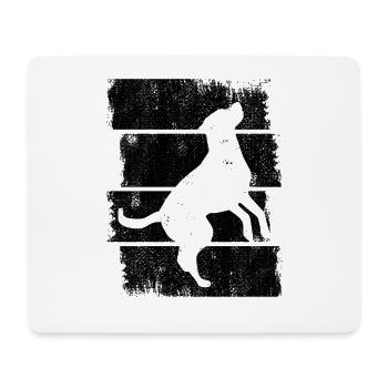 Chien - Tapis de souris (format paysage) - blanc - Devant