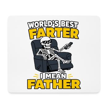 Father's Day Dad World's Best Farter I Mean Father - Mouse Pad (horizontal) - white - Front