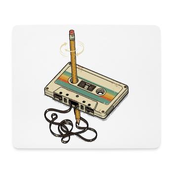 Kassette 90er Jahre Outfit 80er Party 90s Motto - Mousepad (Querformat) - Weiß - Vorne