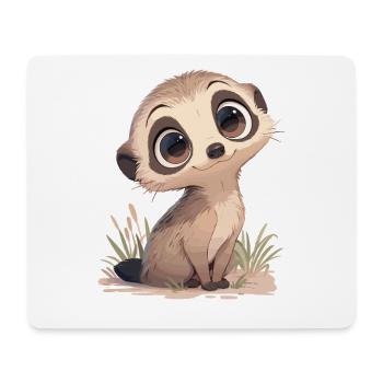 Meerkat Erdmännchen - Mousepad (Querformat) - Weiß - Vorne