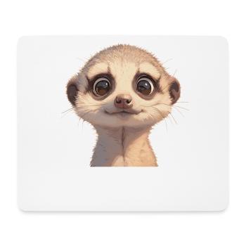 Meerkat Erdmännchen - Mousepad (Querformat) - Weiß - Vorne