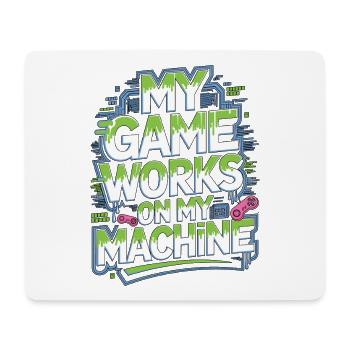 Game Developer My Game Works On Game Programmer - Mouse Pad (horizontal) - white - Front